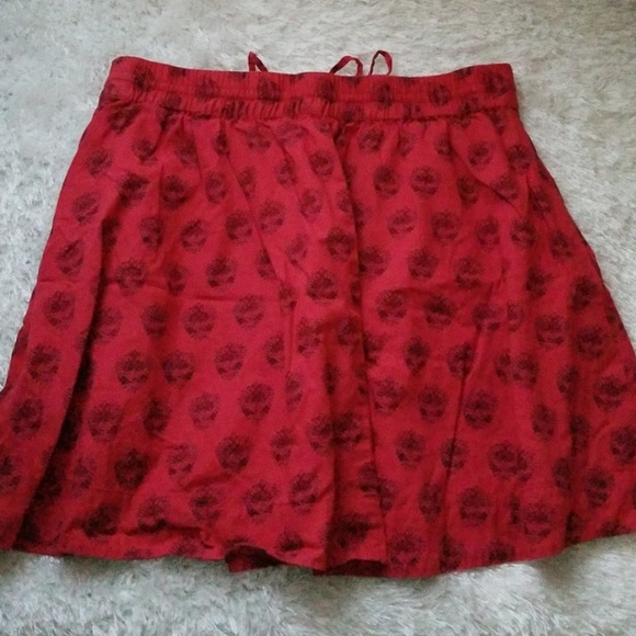 Madewell floral red skirt w/ drawstring… - Picture 5 of 8